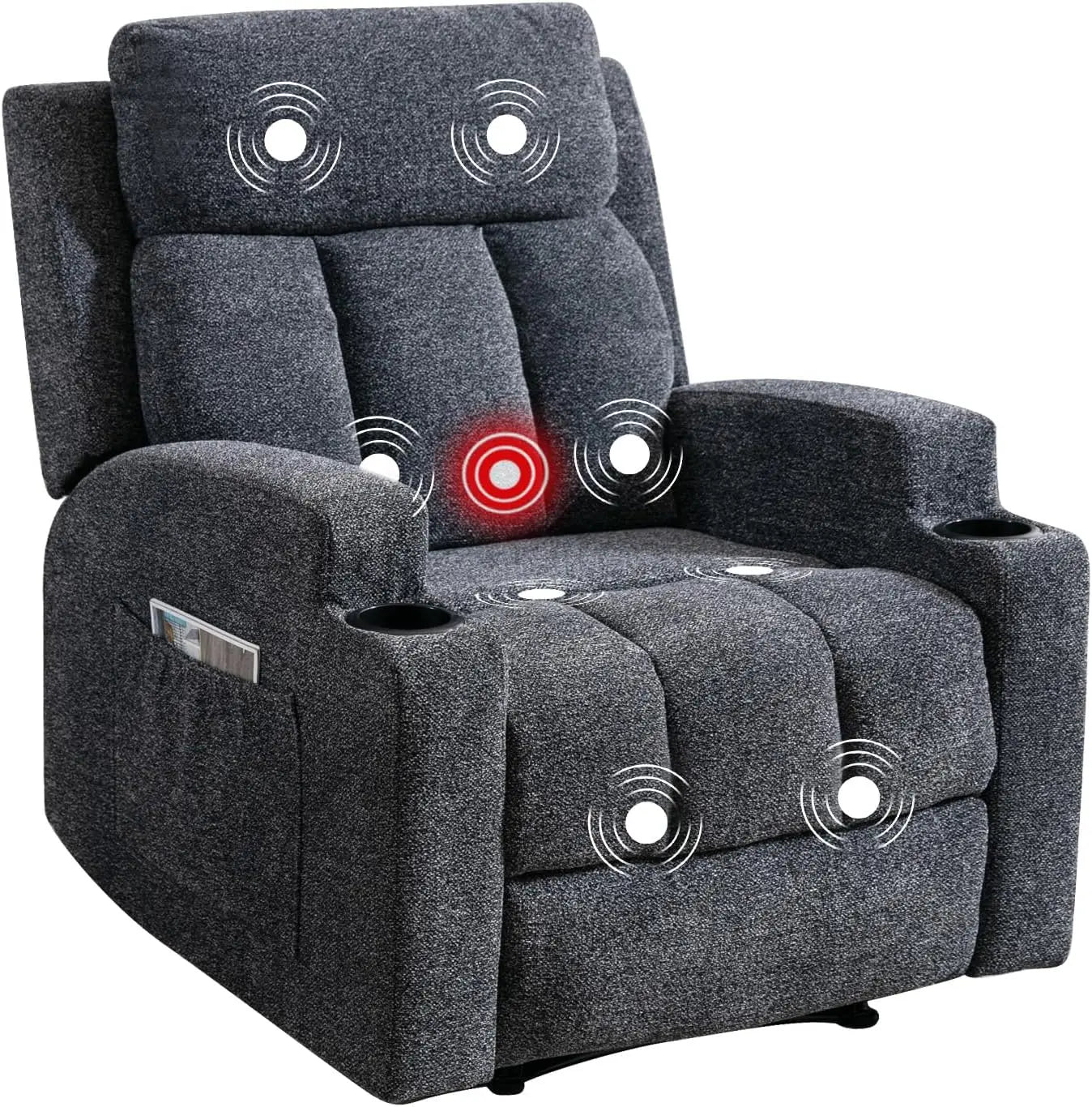 Manual Recliner with Massage and Heat