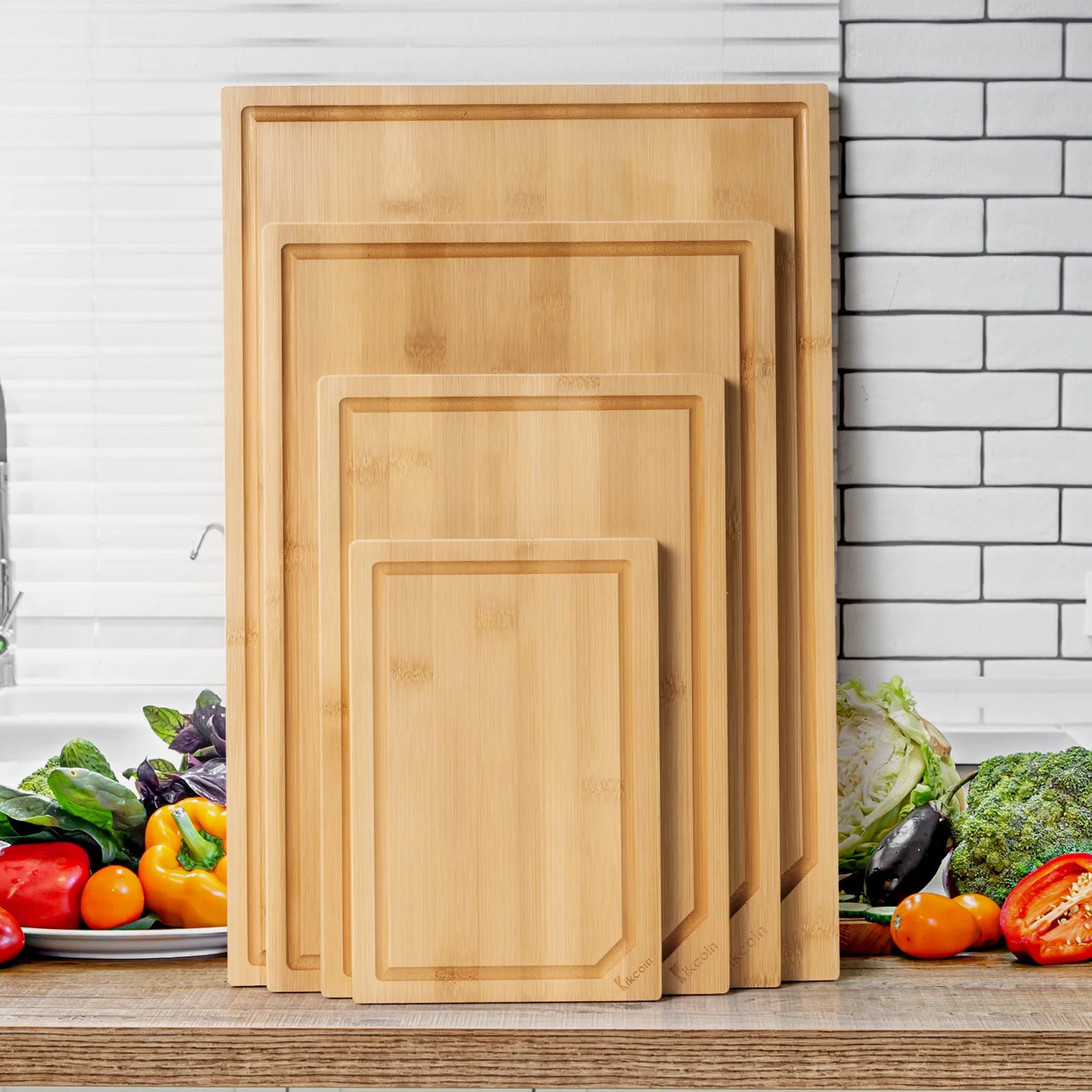Large  bamboo cutting board set