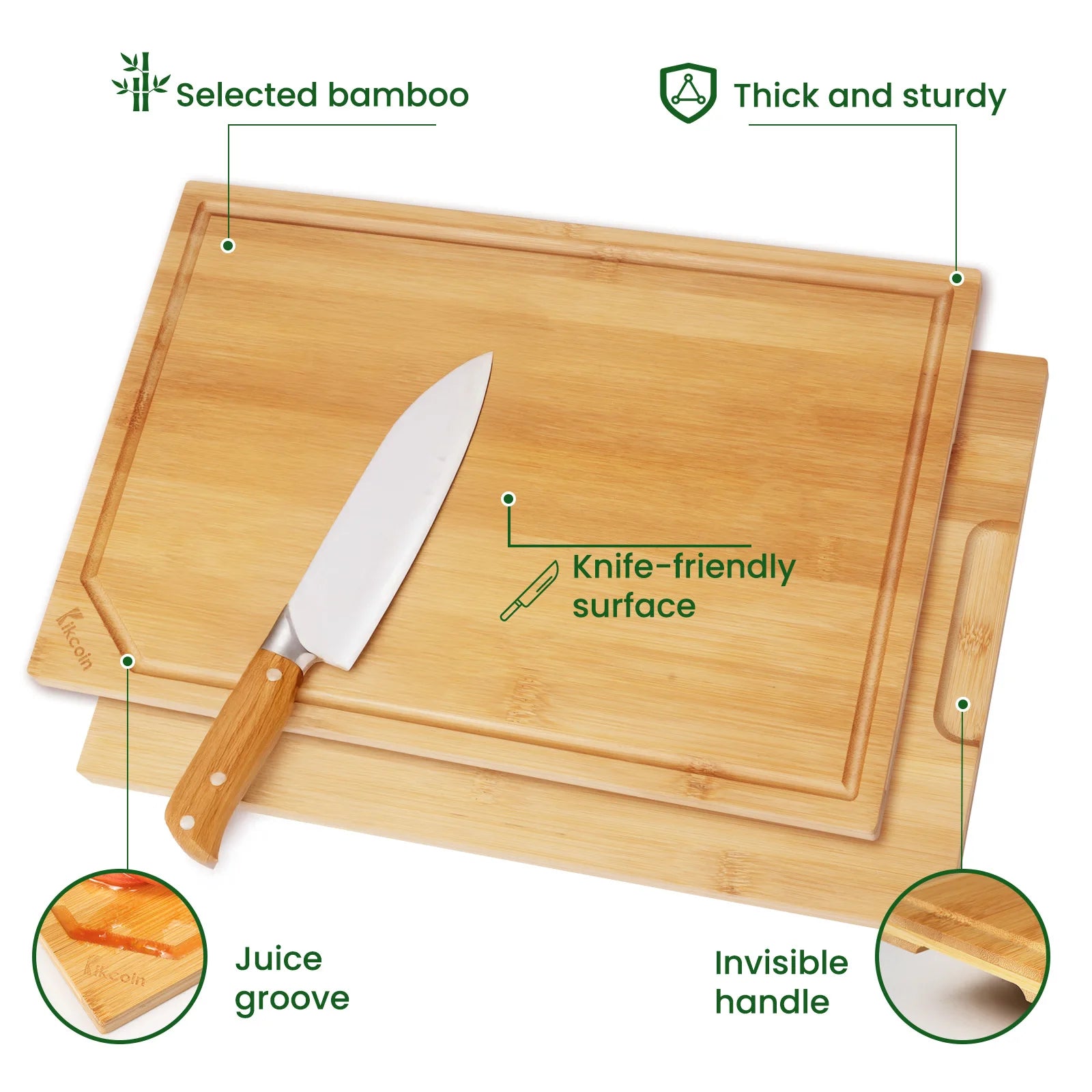 Large  bamboo cutting board set