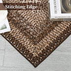 Washable Area Rugs Large Rugs for Living Room Modern Braided Print Non Slip Rug Indoor Floor Cover Accent Carpet for Bedroom