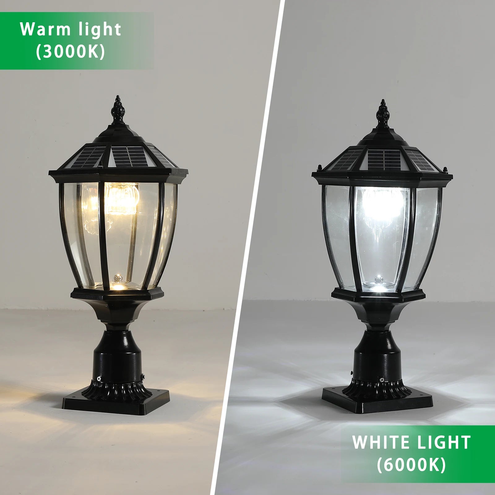Solar Powered Outdoor Post Light,