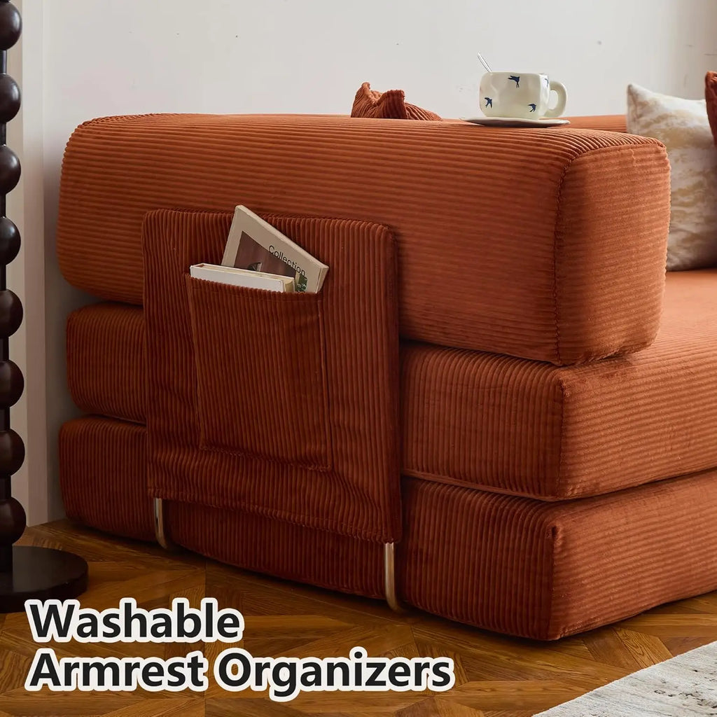 Convertible Sofa Bed  with Armrests and Backrest