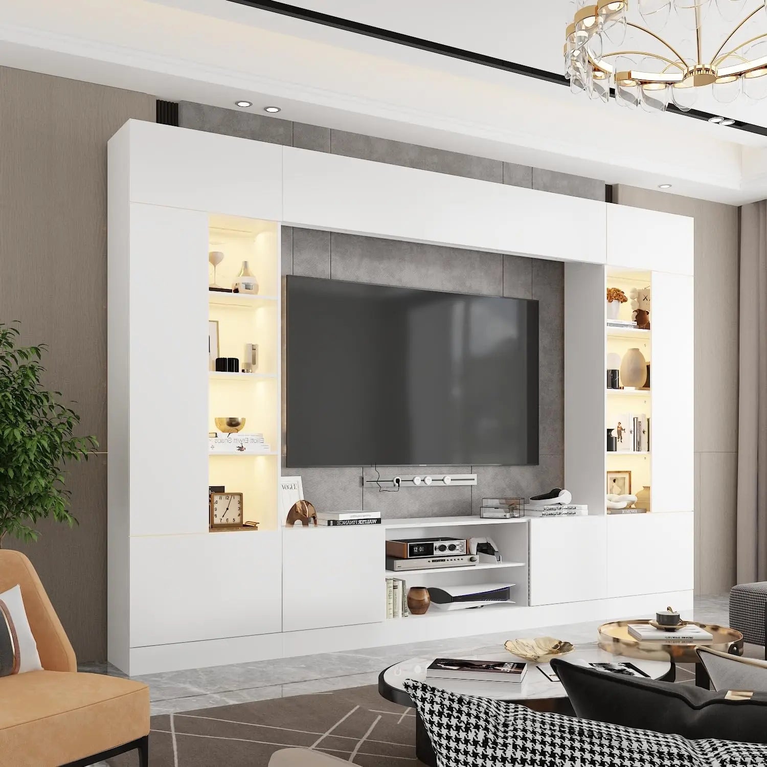 Large Wall Unit Entertainment Center