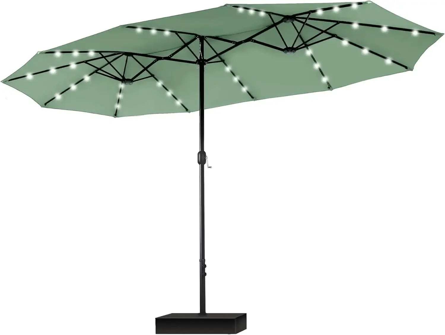 Extra Large Patio Umbrella with Solar Lights