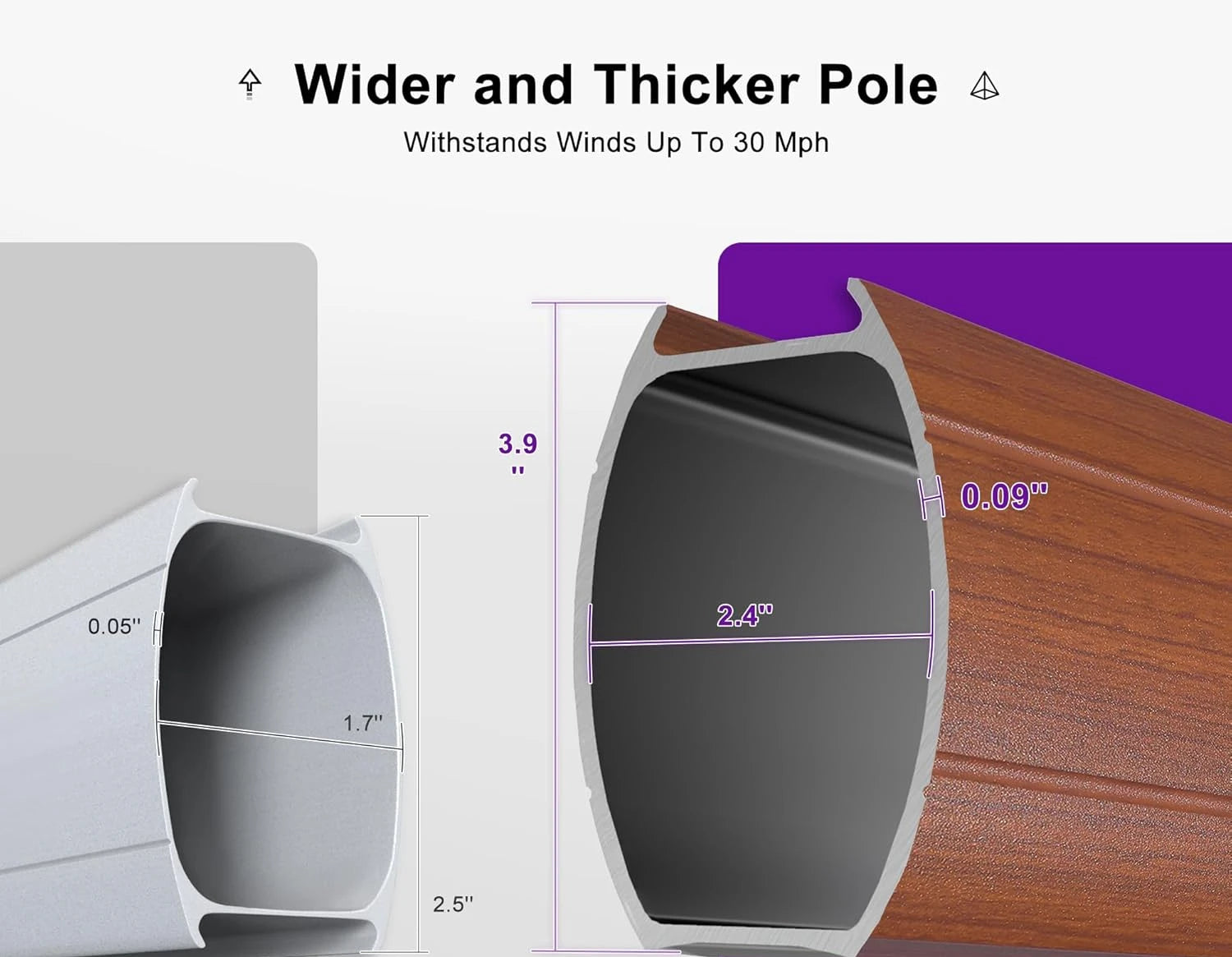 Large Round Windproof Umbrella