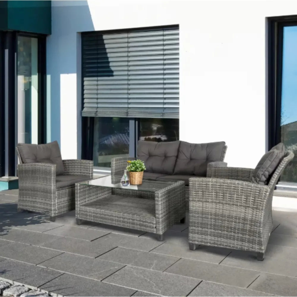 Patio Furniture Set with Cushions,