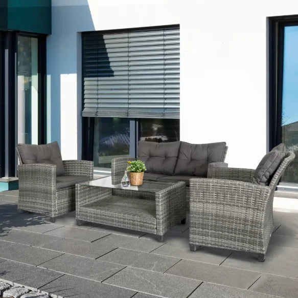 Patio Furniture Set with Cushions,