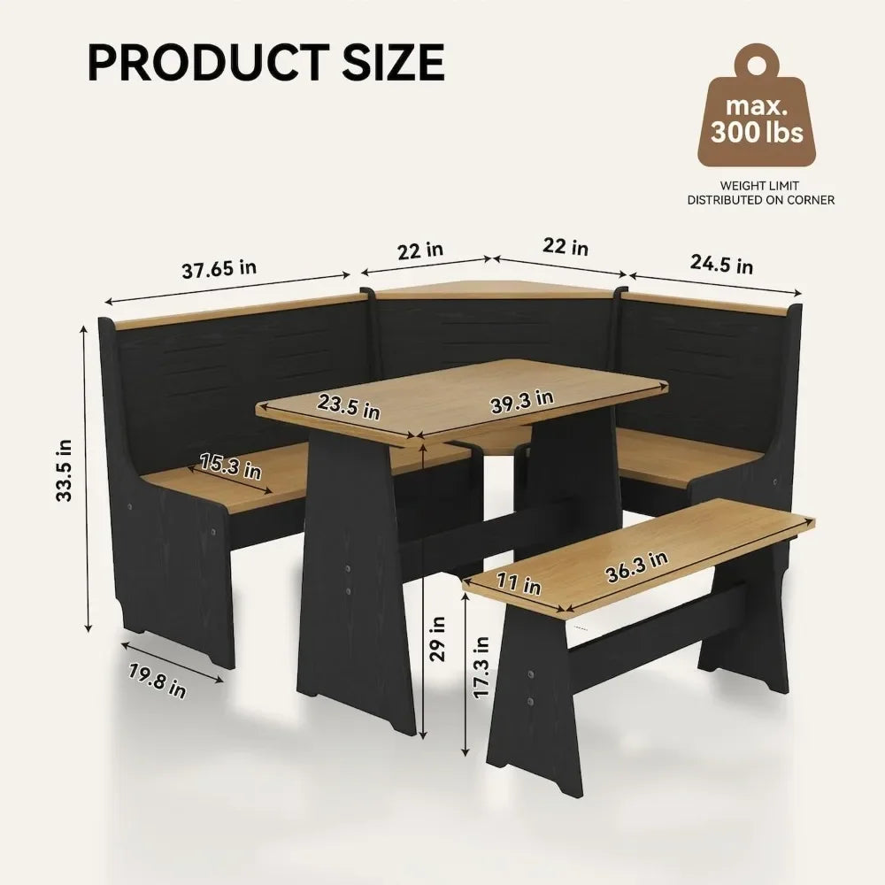 Dining Table Bench Chair Set