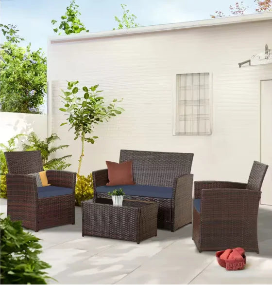 Patio Furniture Set with Cushions,
