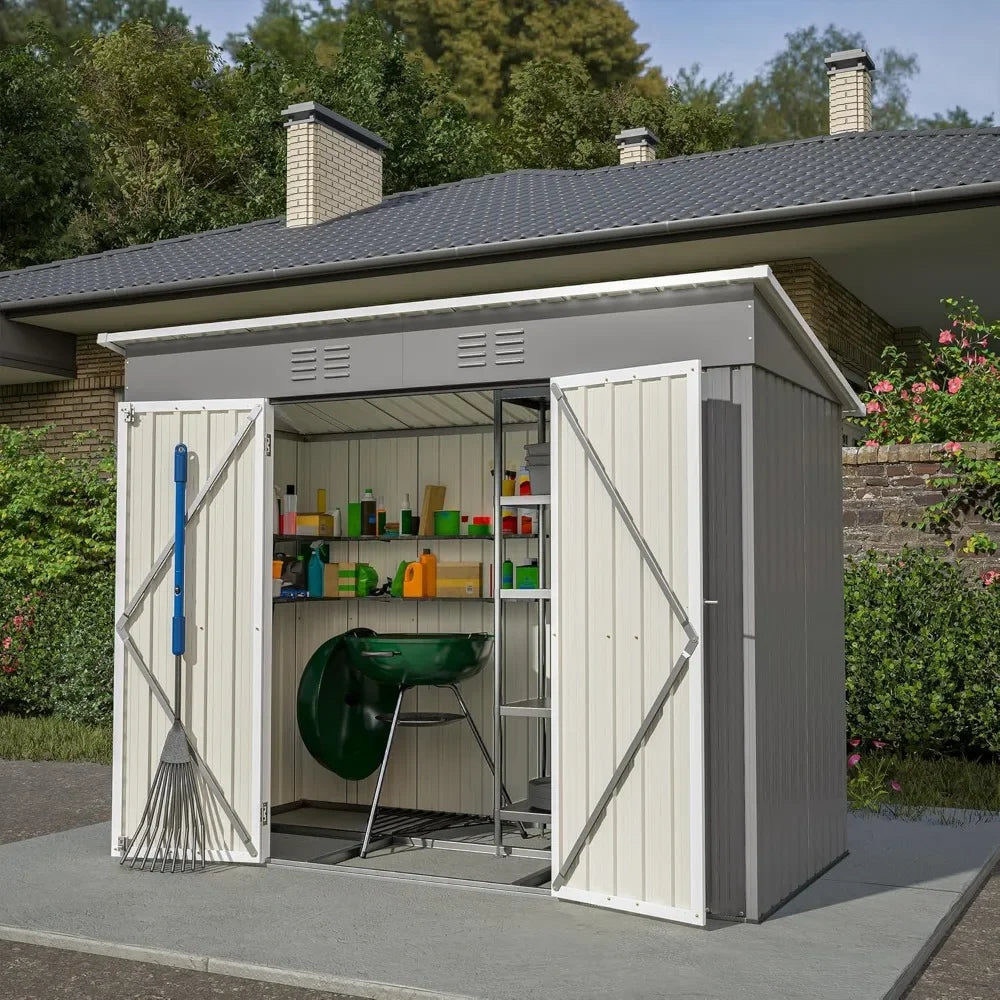 Large Metal Utility Tool Shed