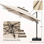 Large Rectangular Heavy Duty Offset Umbrellas