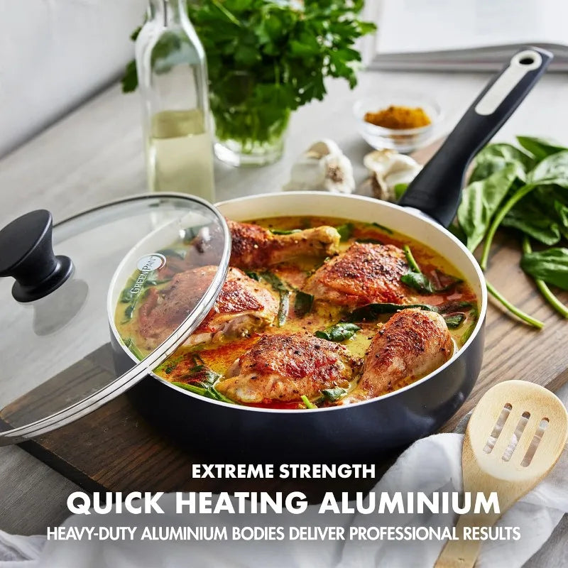 GreenPan Rio 16 Piece Cookware Pots and Pans Set