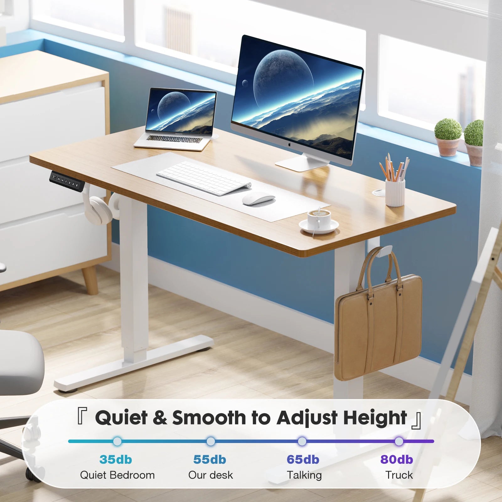 Adjustable Computer Desk Ergonomic Work Table