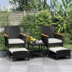 Outdoor Bistro Wicker Patio Set