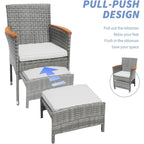 Outdoor Bistro Wicker Patio Set