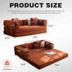 Convertible Sofa Bed  with Armrests and Backrest