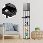 Column Floor Lamp with Shelves