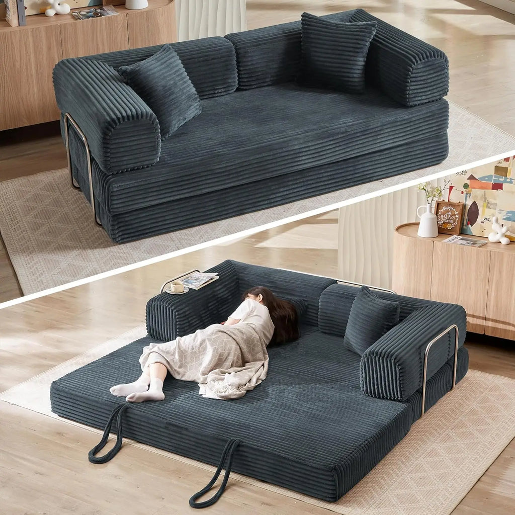 Oversized Corduroy  Sleeper Sofa