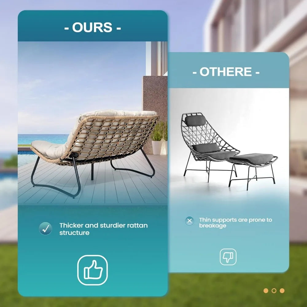 Outdoor Couch with Soft Cushion