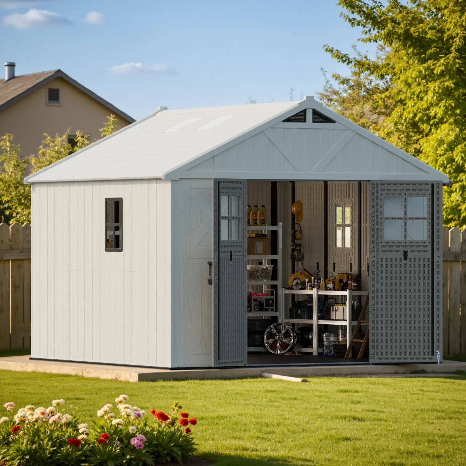 Waterproof & Rustproof Outdoor Tool Shed