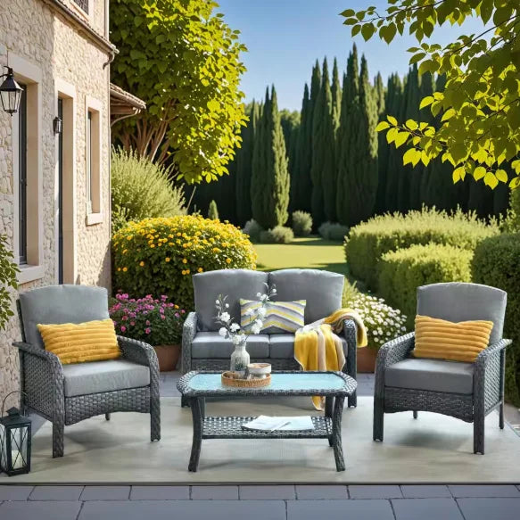 Patio Furniture Set with Cushions,