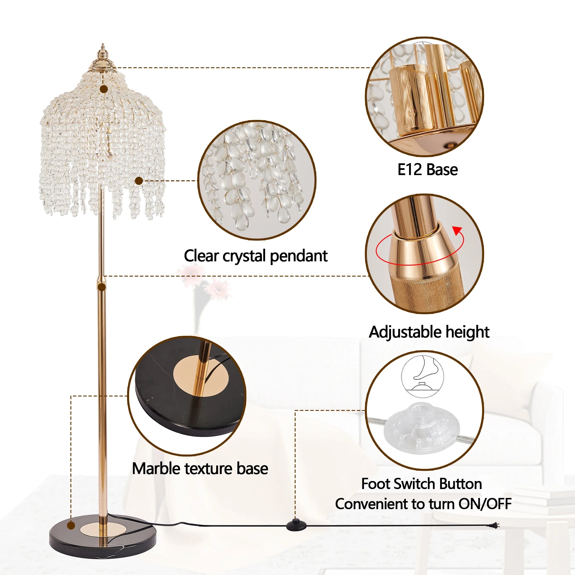Crystal Floor Lamp