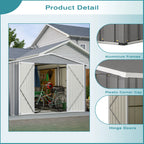 Large Utility Steel Garden Shed