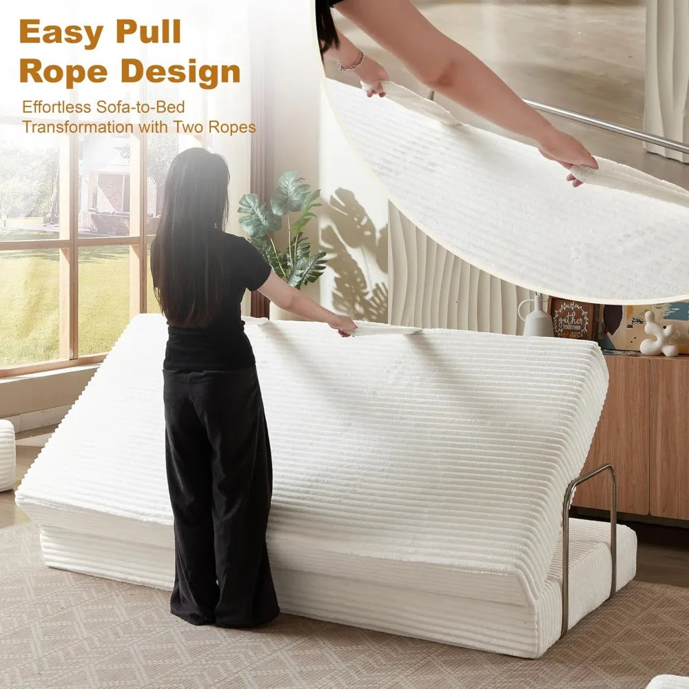Oversized Corduroy  Sleeper Sofa