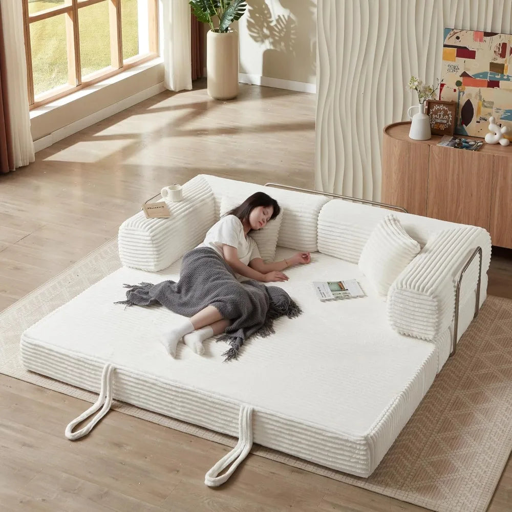 Oversized Corduroy  Sleeper Sofa