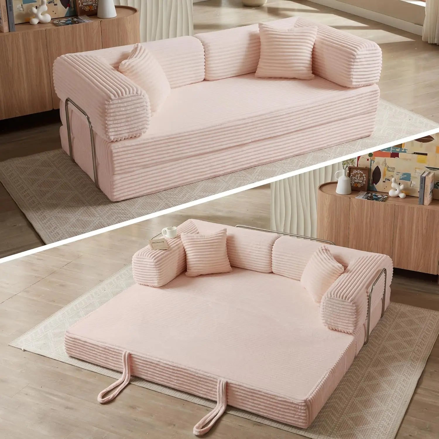 Oversized Corduroy  Sleeper Sofa