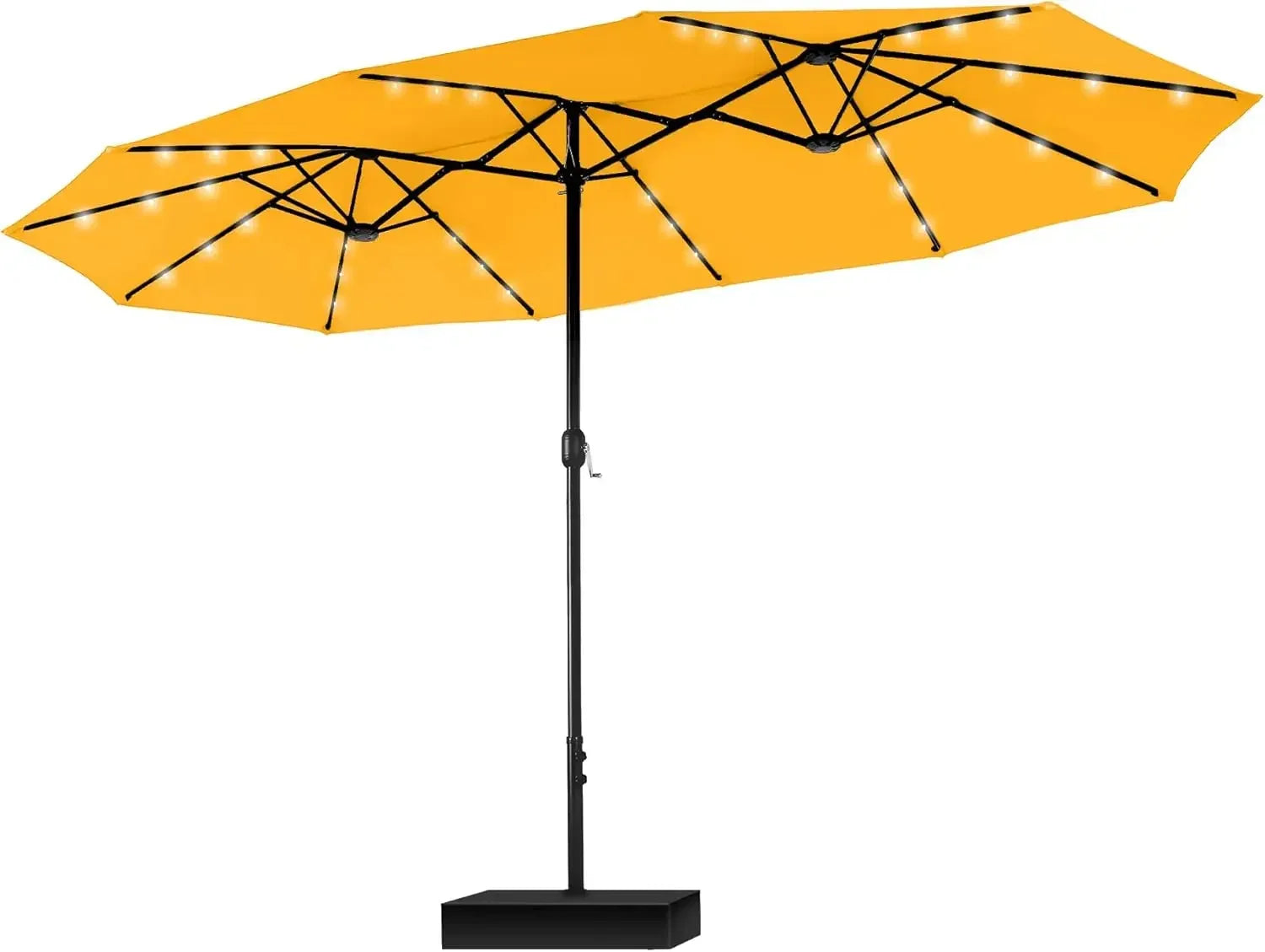Extra Large Patio Umbrella with Solar Lights