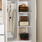 Modern Wardrobe Armoire Closet with Drawers