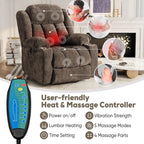 Large Power Lift Recliner with Heat