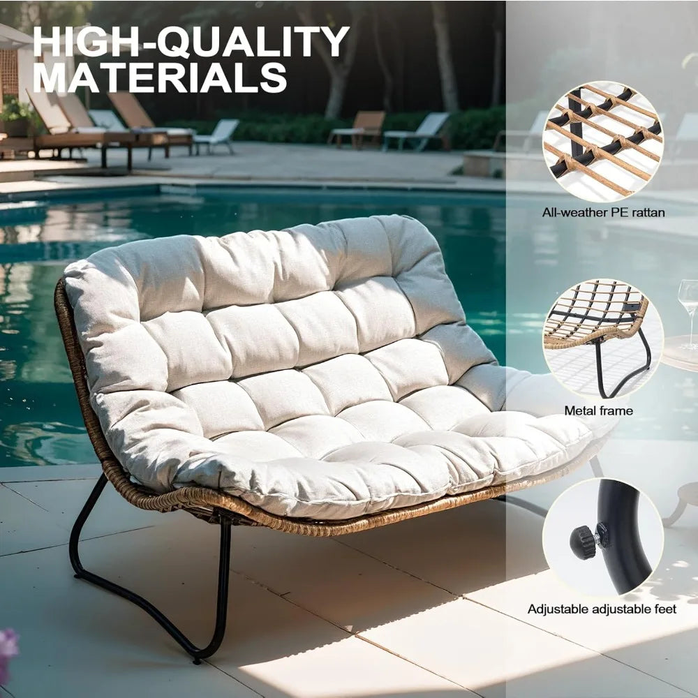 Outdoor Couch with Soft Cushion