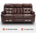 Reclining Sofa with Heat and Vibration