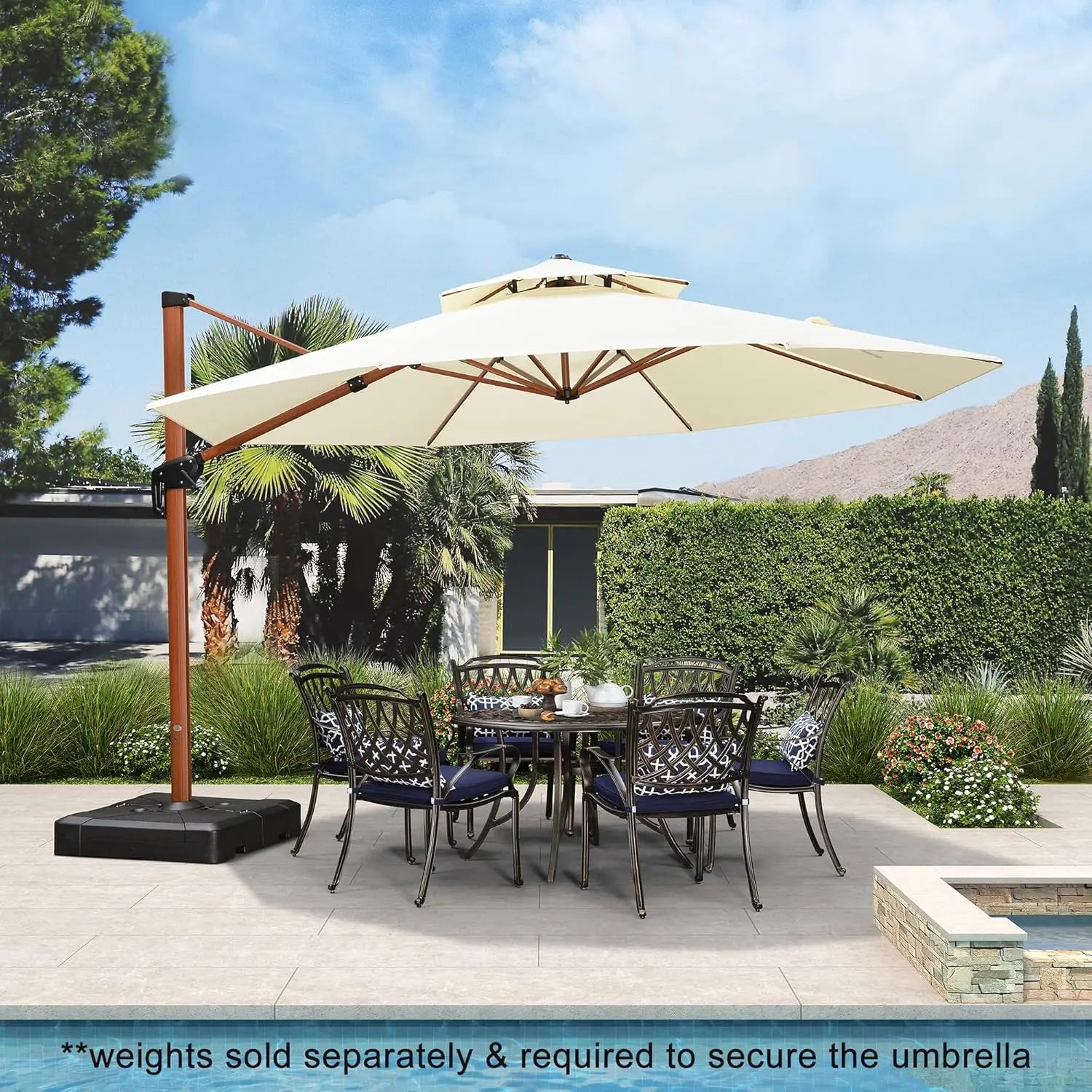 Large Round Windproof Umbrella
