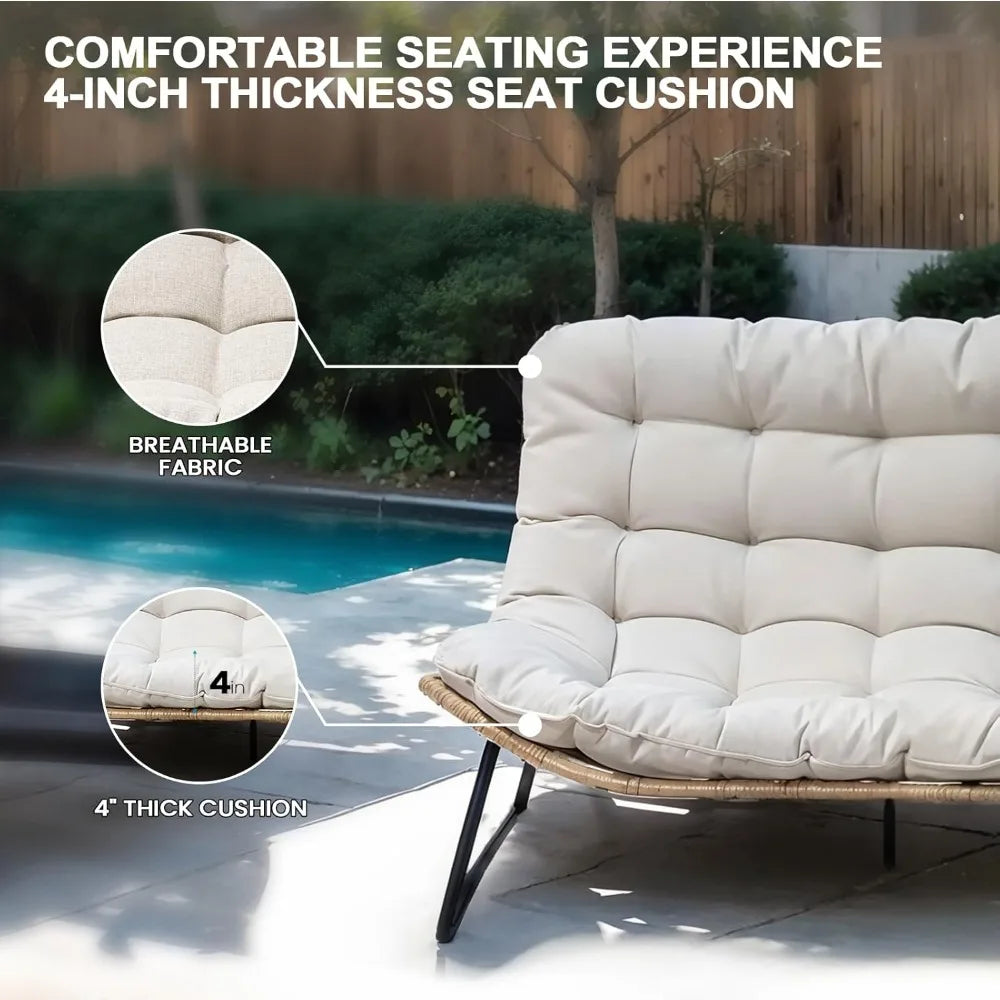 Outdoor Couch with Soft Cushion