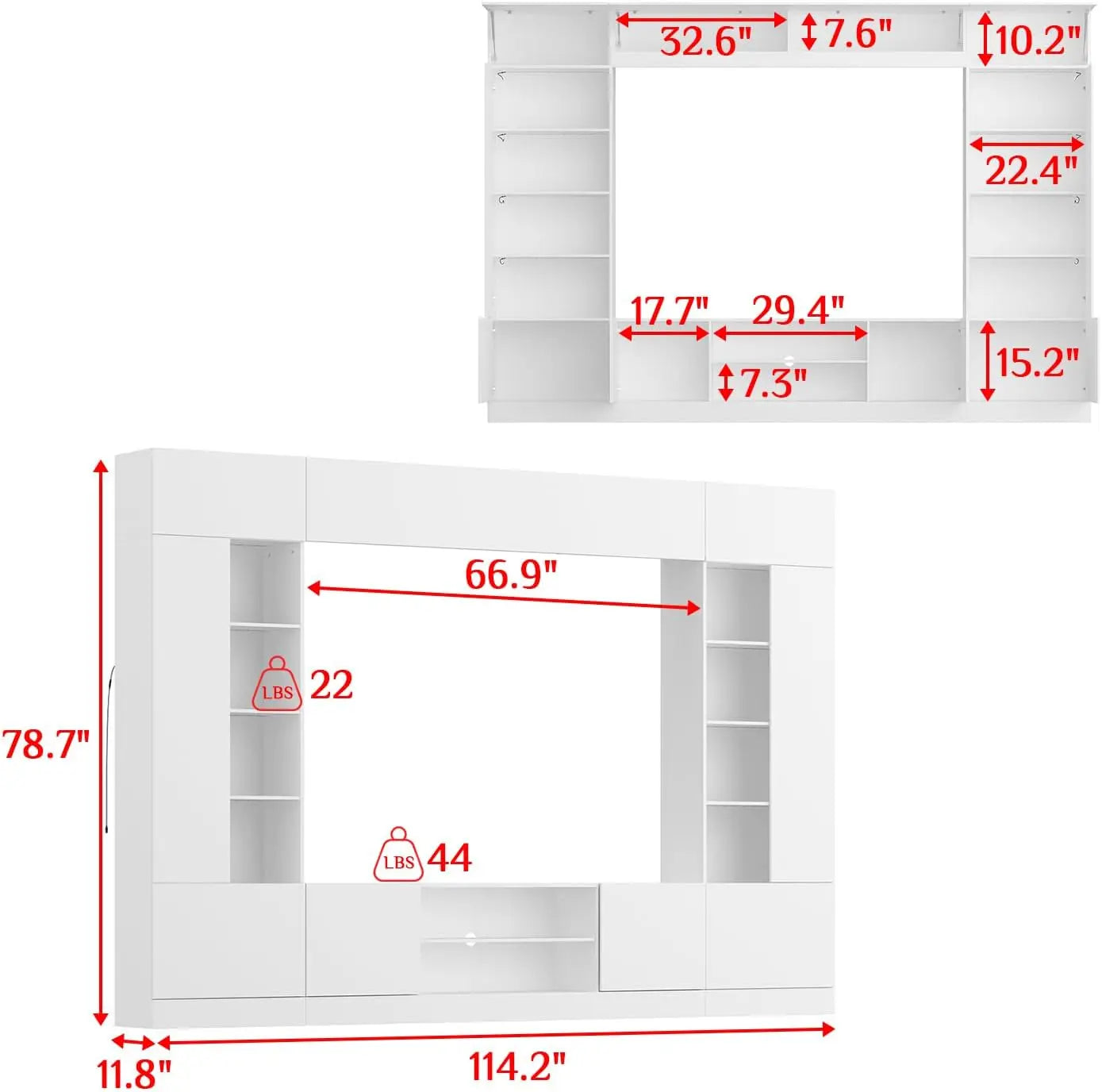 Large Wall Unit Entertainment Center