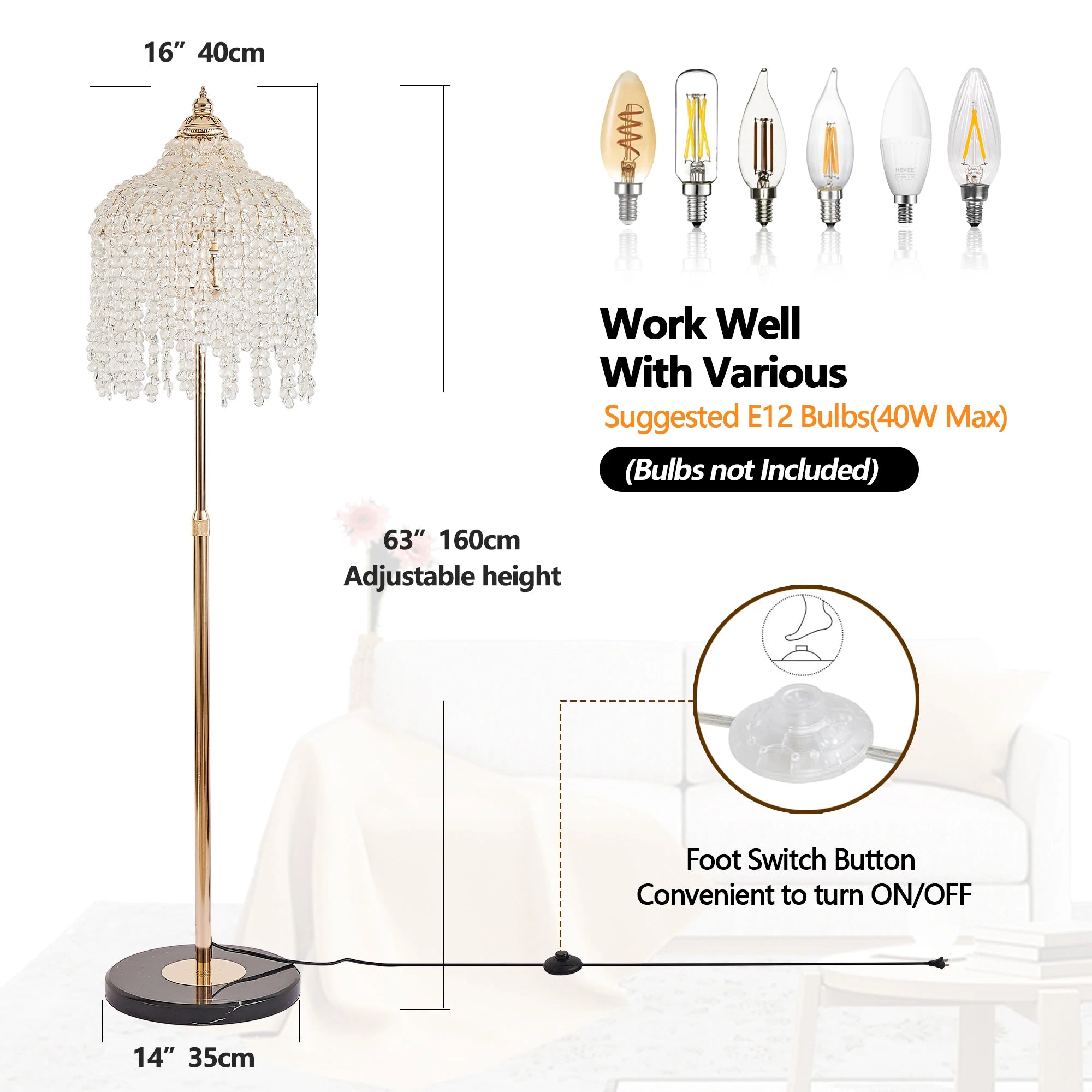 Crystal Floor Lamp