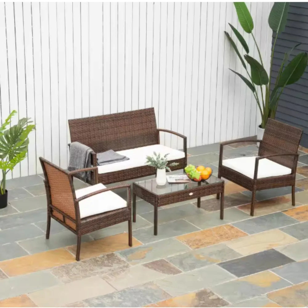 Patio Furniture Set with Cushions,