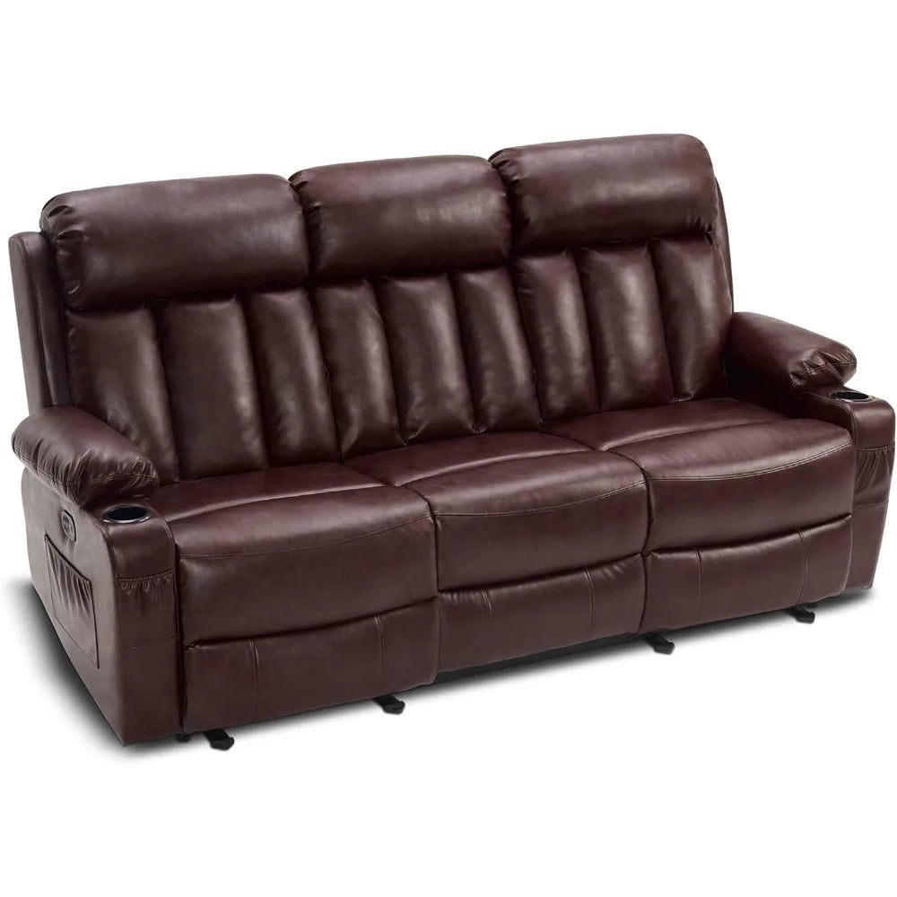 Reclining Sofa with Heat and Vibration