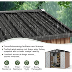 Outdoor Storage with Doors & Slooping Roof