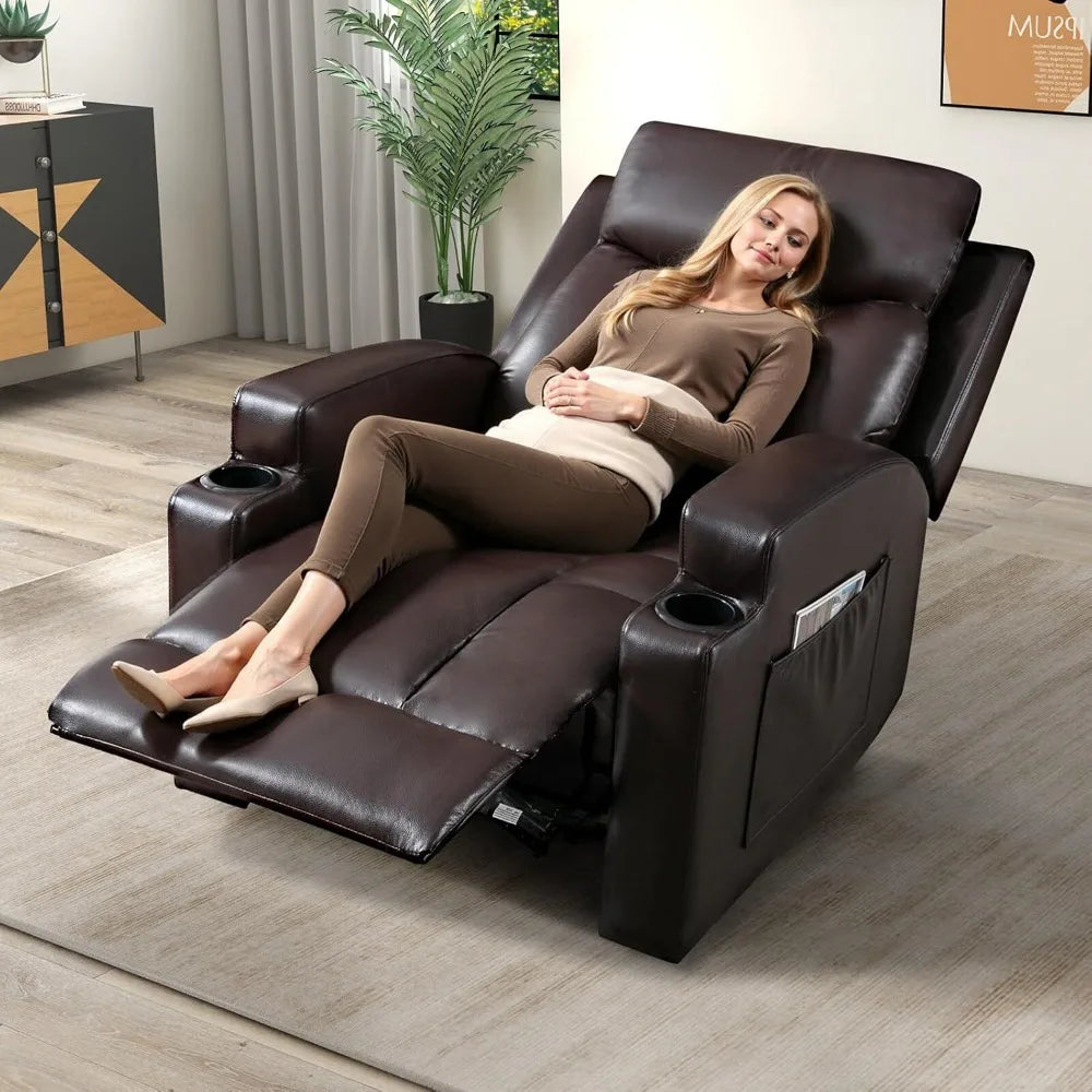 Manual Recliner with Massage and Heat