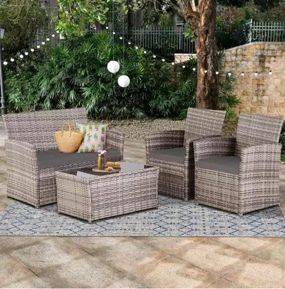 Patio Furniture Set with Cushions,