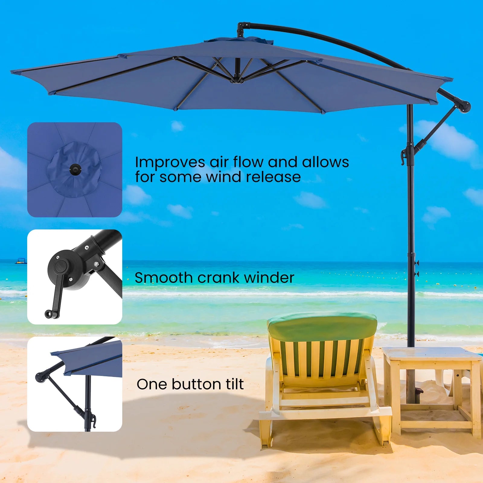 Patio Umbrella with Tilt Adjustment
