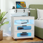 Wireless Charging Station, LED Nightstand