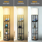 Column Floor Lamp with Shelves