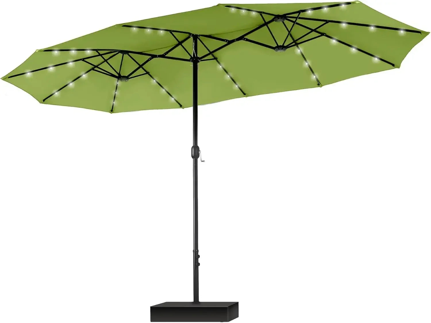 Extra Large Patio Umbrella with Solar Lights