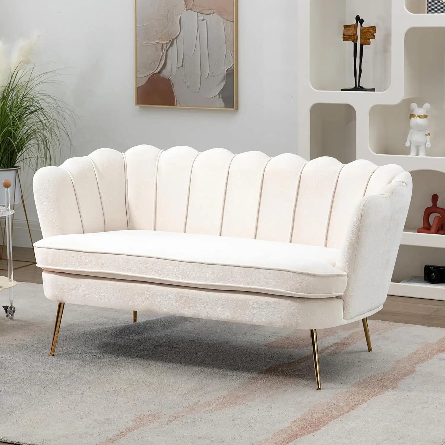 Small Modern Chenille Loveseat Sofa,