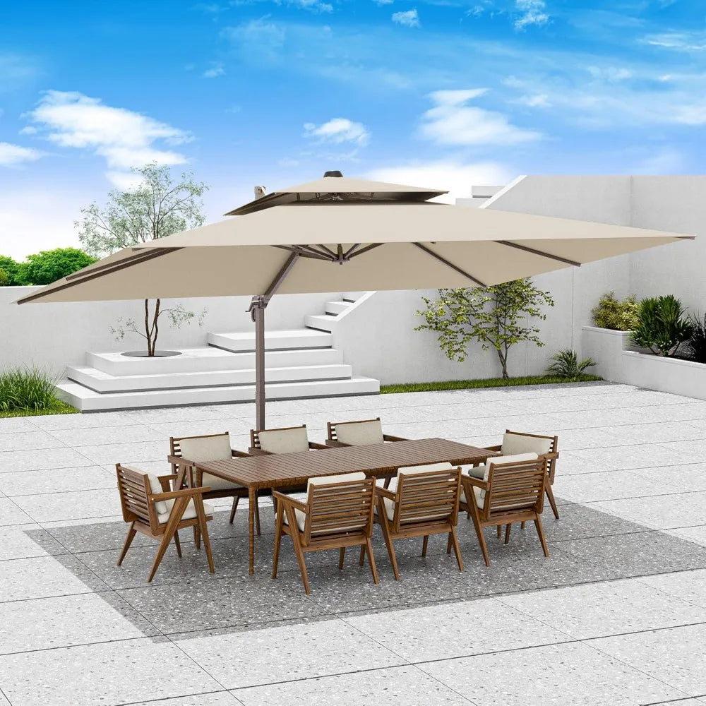 Large Rectangular Heavy Duty Offset Umbrellas